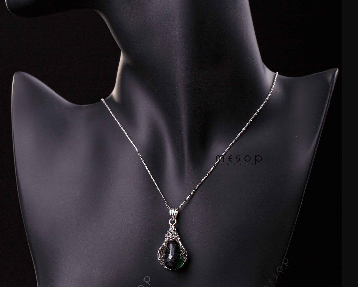 Calla Lily Whispers of Green Pendant