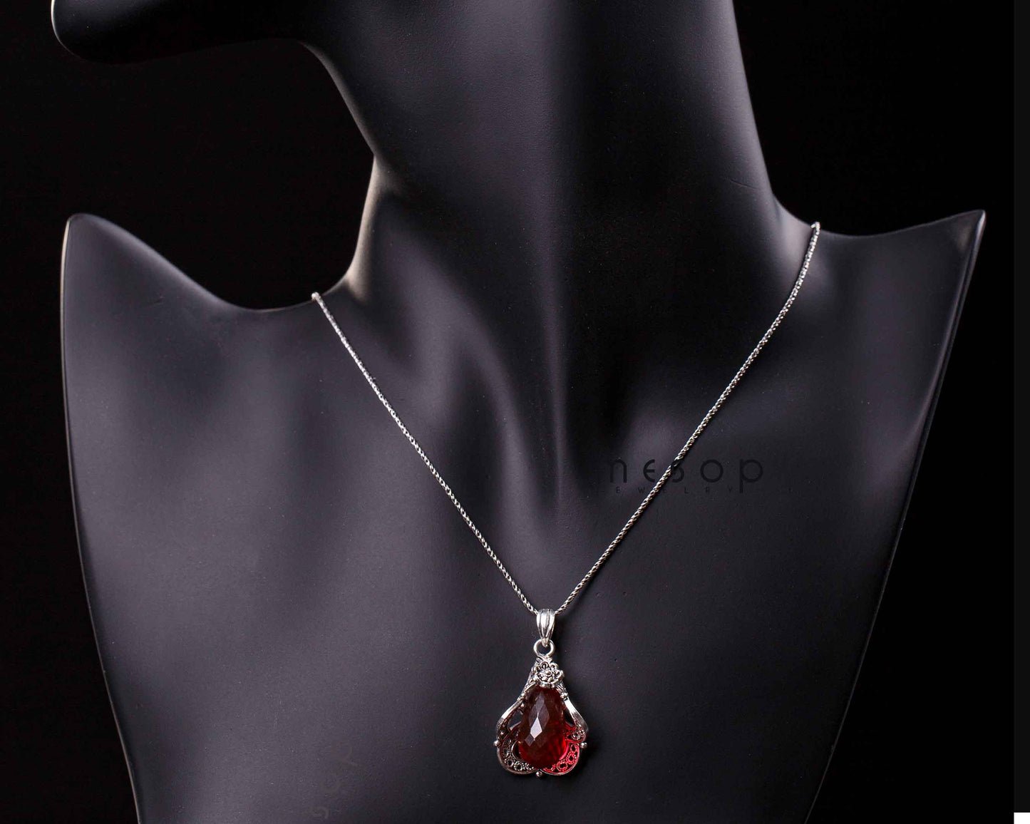 Calla Lily Whispers of Red Pendant