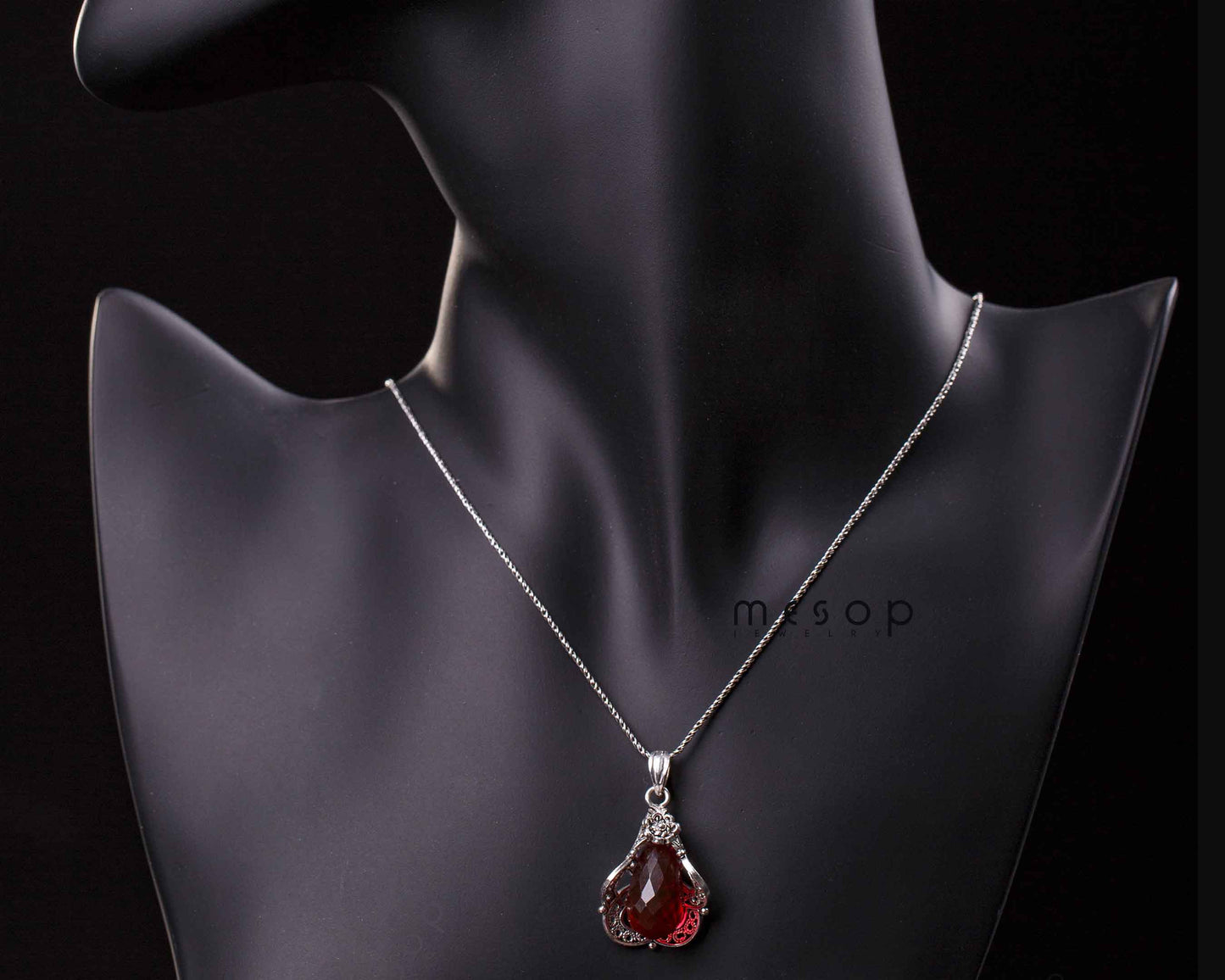 Calla Lily Whispers of Red Pendant