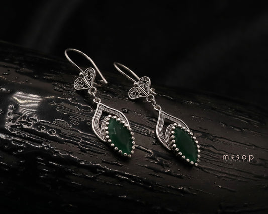Emerald Whispers of the Heart Earrings