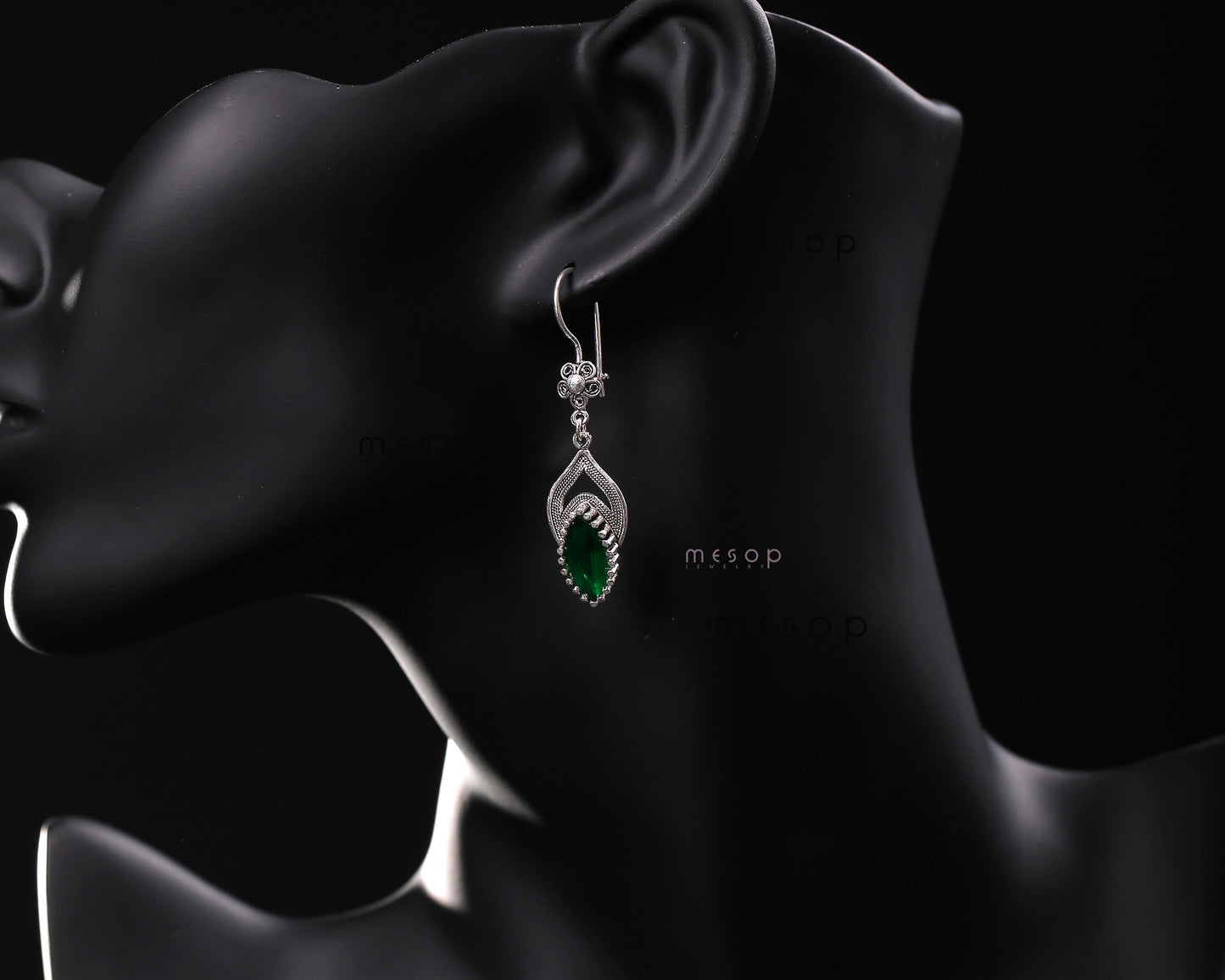 Emerald Whispers of the Heart Earrings