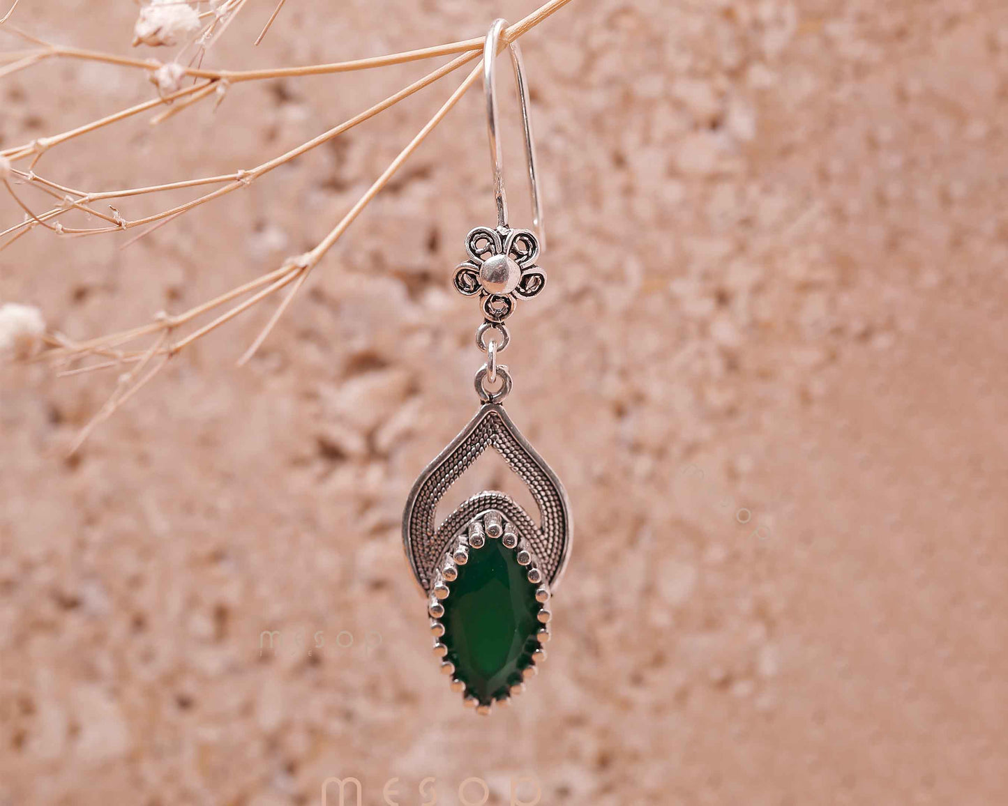 Emerald Whispers of the Heart Earrings