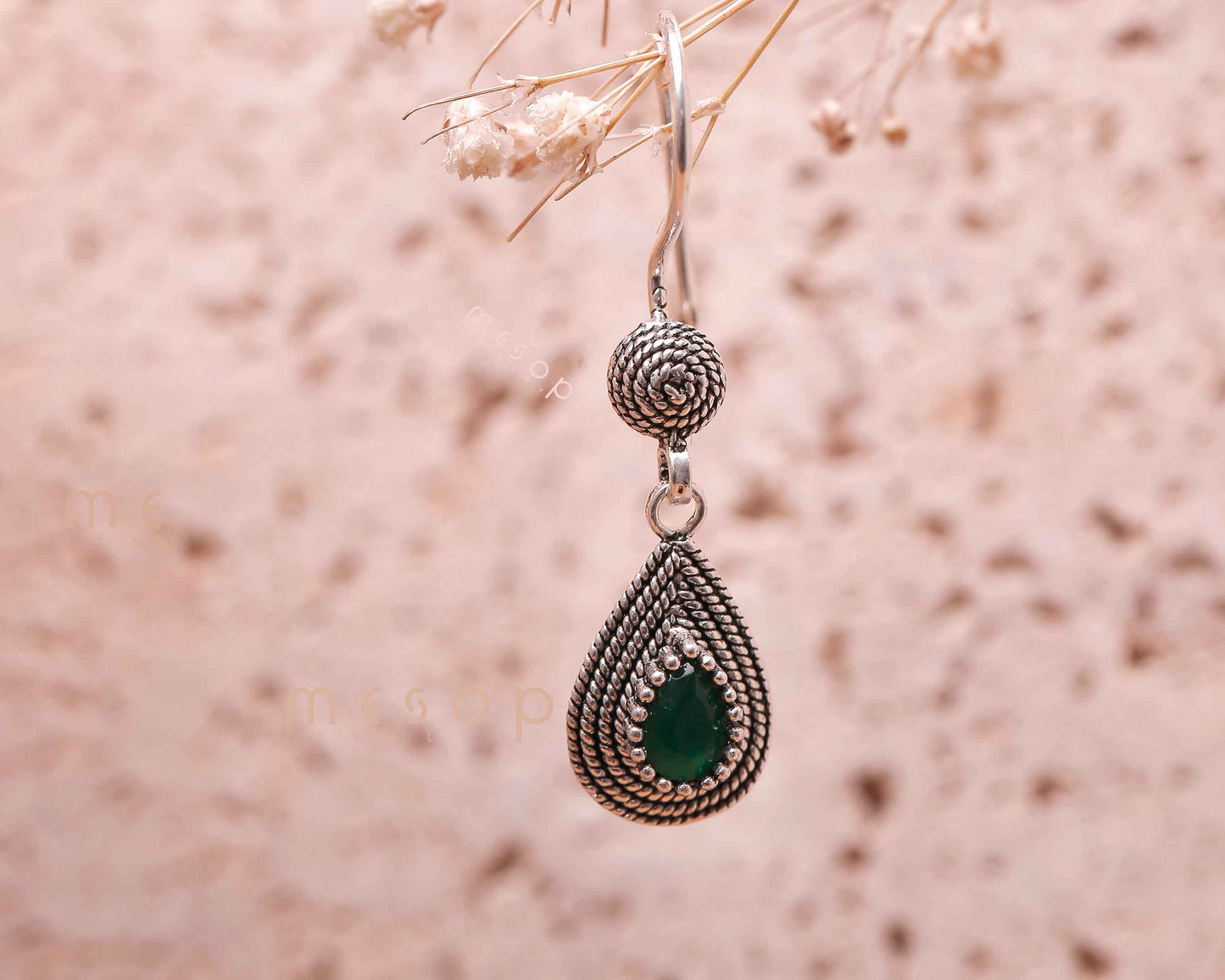 Whispering Emerald Serenade Earrings