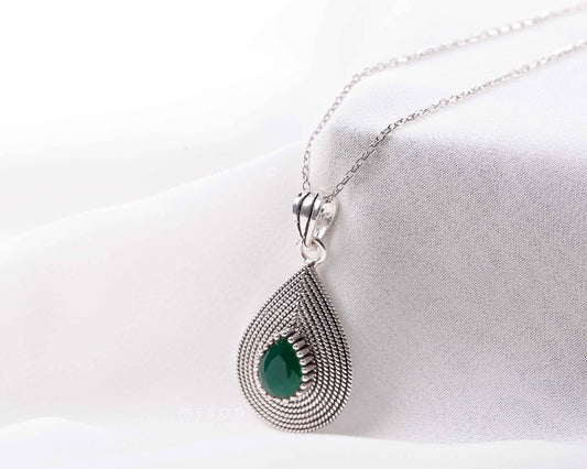 Whispering Emerald Serenade Pendant